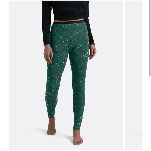 meundies lounge pants festive holiday Christmas “Light Me Up” medium bottoms - Picture 4 of 14